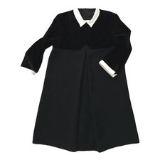 Mini abito in velluto nero