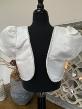Bolero bambina avorio raso con