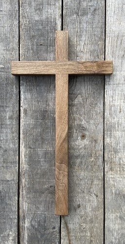 Croce legno noce 49x27 - in,