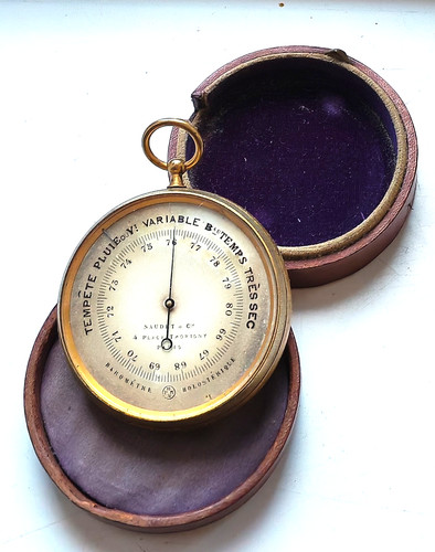 Antique pocket barometer - antique,