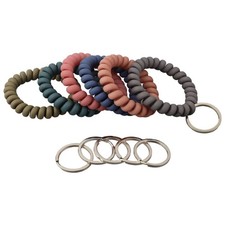 Pratico portachiavi da polso estensibile adatto alla maggior parte dei polsi adulti confezione da 6 pezzi