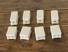 Scatola Ceramica MATERIALE ELETTRICO VINTAGE Lotto 8 Pezzi