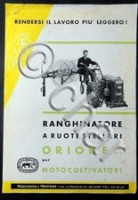 Brochure Macchine agricole Ranghinatore a ruote stellari Orione tipo OR3 1960 ca