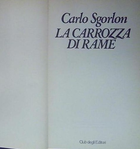 Sgorlon carlo carrozza di - carrozza,