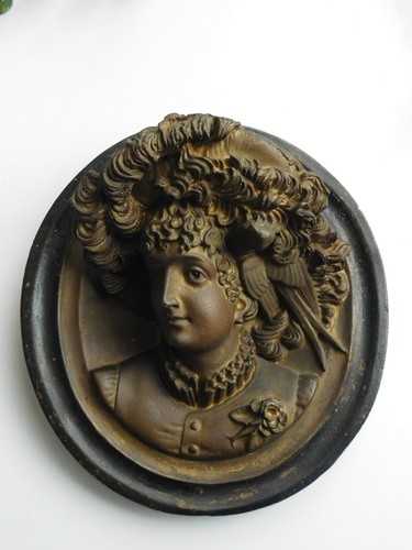 Figura gesso dorato giovane - figura,