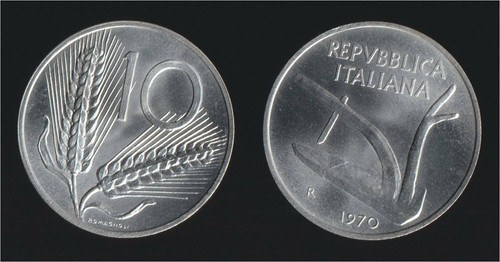 Lire 1970 spighe - 10,