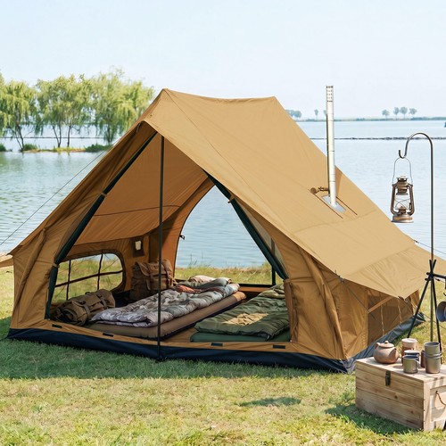 Tenda calda con - tenda, presa