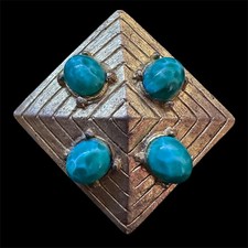 Spilla rinascita egizia - piramide con scarabei vintage