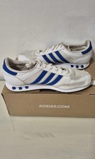 Adidas LA Trainer Uomo Taglia UK 11 / EUR 46 Blu Bianco Scarpe da Ginnastica Originali