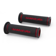 BARRACUDA COPPIA DI MANOPOLE UNIVERSALE BASIC RACING NERO ROSSO GOMMA