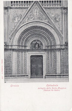 CARTOLINA *65 ORVIETO TERNI CATTEDRALE DETTAGLIO DELLA PORTA MAGGIORE NON VIAGG.