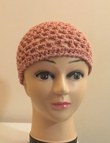 Cappellino cotone rosa antico