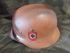 Elmetto in acciaio Wehrmacht con fodera interna cinghia d'assalto 2. WW2...
