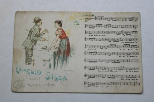 Cartolina musicale bideri - cartolina,
