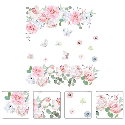 Fogli adesivi murali fiore - 2,
