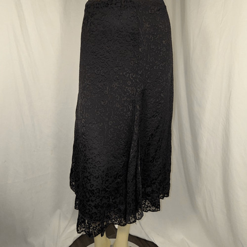 Gonna velluto burnout rayon - in,