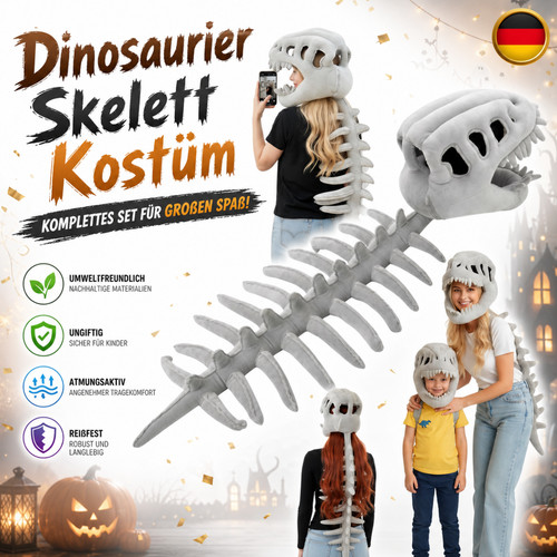 Cuffia scheletro dinosauro