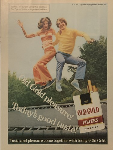 1976 vecchie sigarette oro - vecchie,