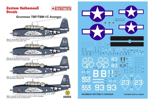 Decalcomanie techmod tbf - 1/48,
