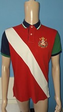 MAGLIA MARCA POLO BY RALPH LAUREN UOMO MANICA CORTA ROSSA TAGLIA M 100% COTONE