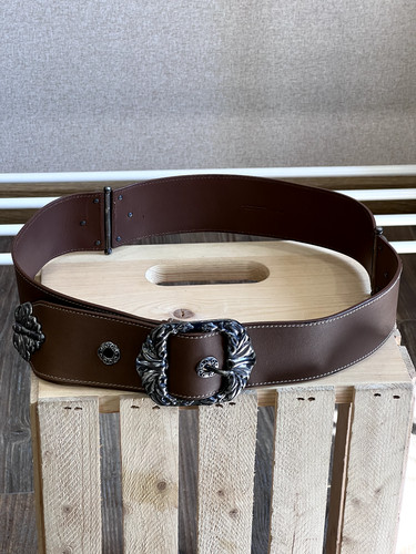 Cintura pelle marrone con - cintura,