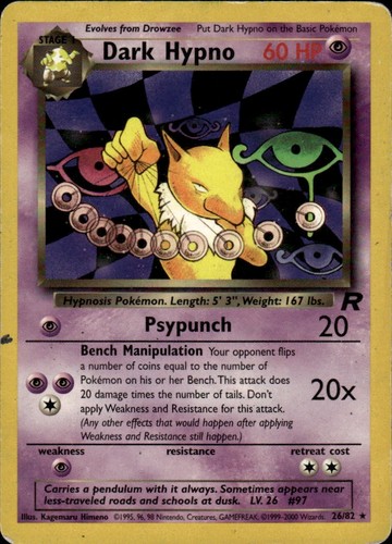 Dark hypno rare team rocket - dark,