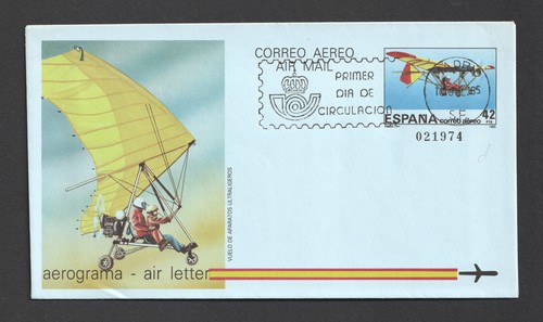 Spagna 1985 aerogrammi fdc 42p - spagna,