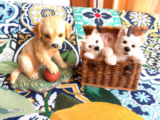 2 STATUINE D'ARTE DIPINTE MANO