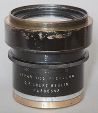 Obiettivo ottone Goerz Berlin Hypar 33/2000mm 50x60 80x120