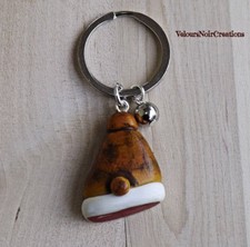 Portachiavi coscia prosciutto crudo uomo donna in fimo creato a mano