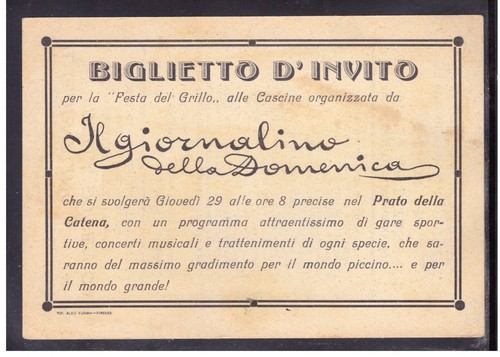 Biglietto invito giornalino - invito, il