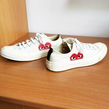 scarpe basse CONVERSE Comme Des Garcons low shoes white Play UK 6 EUR 39 150207C