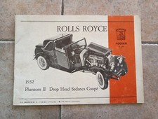 LIBRETTO Istruzioni Montaggio Rolls Royce  1932 - Pocher Originale 