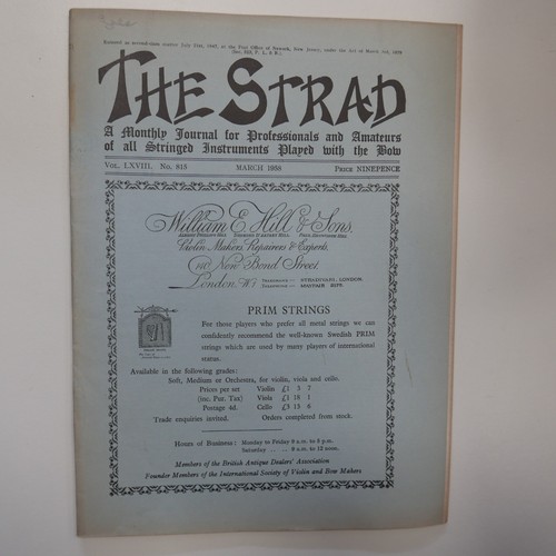 The strad march 1958 violin - 1958,