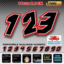 Adesivi numeri gara m11 r - m11, n-r