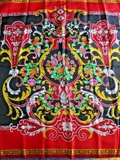 Atelier Versace grande foulard scarf carre 100% seta cm 87 x 86