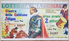 LOTTERIA NAZIONALE GIOSTRA DELLA QUINTANA FOLIGNO 1992