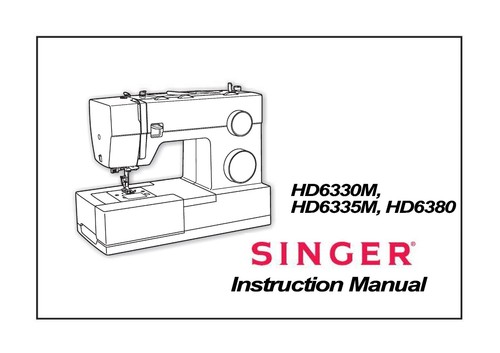 Singer hd6330m hd6335m hd6380 - singer, hd6330m/hd6335m/hd6380