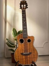 Ukulele Tenor mr Mai Table Acacia Massif Avec Housse