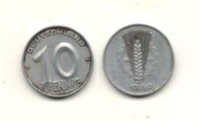 DDR Münze 10 Pfennig 1950 A