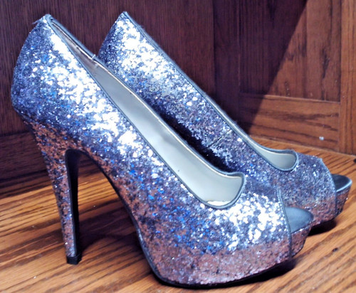Bianco sexy glitter argento - 'bianco',