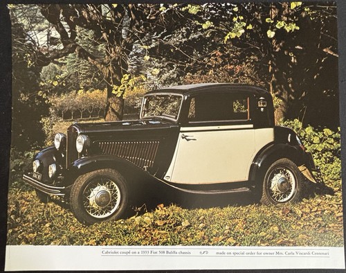 Foto ritaglio libro 1933 fiat - foto,