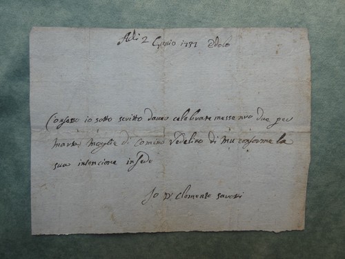 Lettera 1737 edolo - 1737,