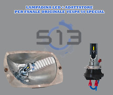 LAMPADINA LED VESPA 50 SPECIAL 12V - CON ADATTATORE FANALE ANTERIORE ORIGINALE