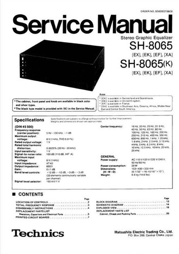 Technics 8065 - sh-8065, sh