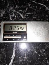 VINTAGE CASIO PQ-20 Sveglia Digitale Tascabile Quarzo Viaggio Funzionante (Leggi)