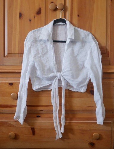 Boho zara bianco manica lunga - bianco,