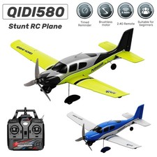  QIDI580 Stunt RC aereo SR22 RTF 4CH AIRCR brushless verde/blu LED 2 batterie