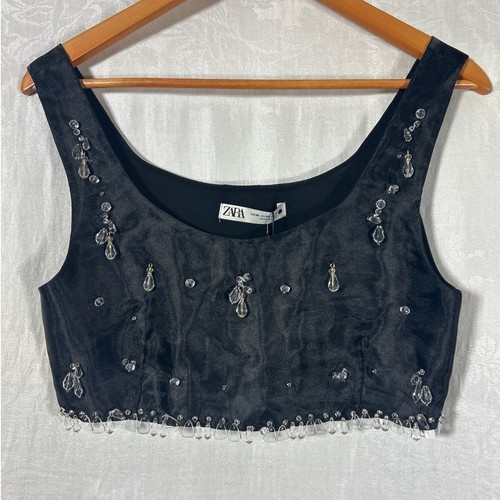 Zara crop top nero - crop,