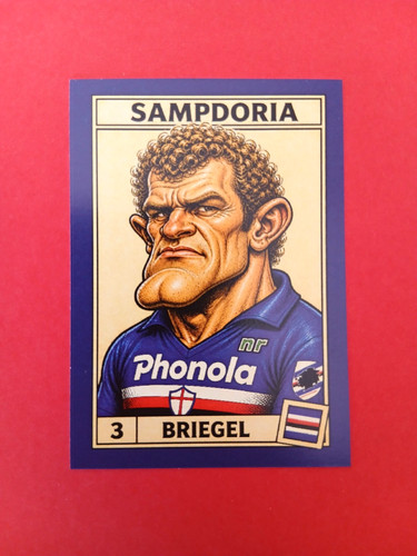 Figurina caricatura calciatori - figurina,